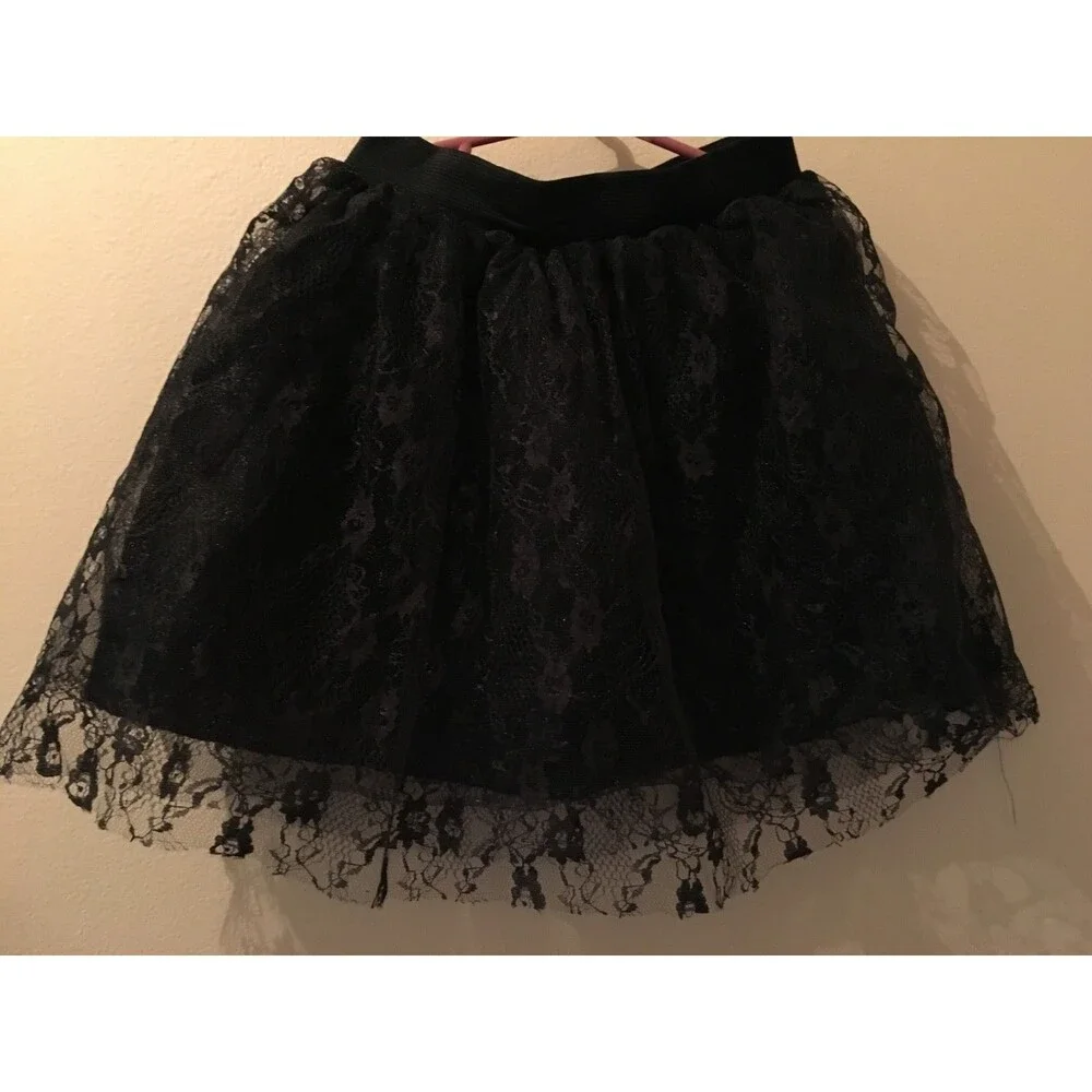 Black Tulle Petticoat 3-Layer Petticoat One Size Halloween Costume